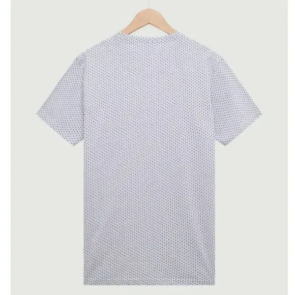 ⭐️MUST GO free ship! Peter Werth Men’s Bridger Tee - Textured White + Navy Small - Picture 6 of 13